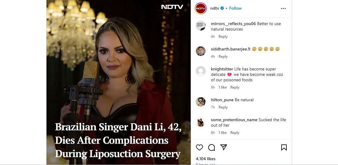 Dani Li death (Image sourced via instagram)